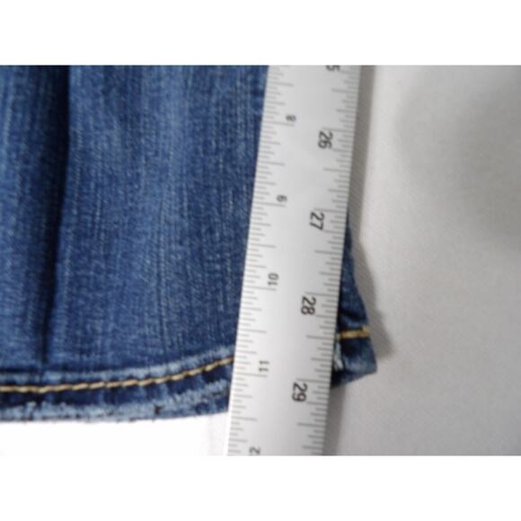 Suki Mid Slim Boot Jeans 26x31 Dark Wash Jewels Bling Pockets Y2K Rockabilly Vtg - Picture 5 of 16